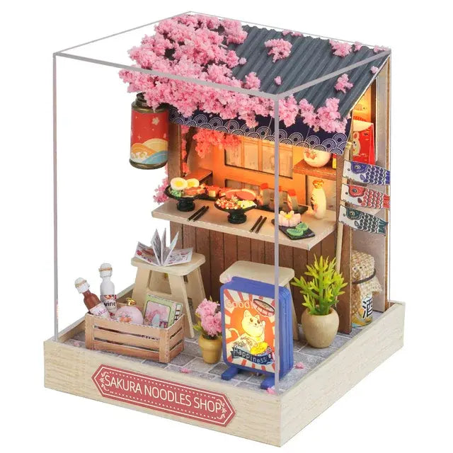 Mini Miniature Doll House DIY Small House Kit Making Room Toys Home Bedroom Decorations With Furniture Wooden Craft DollHouses verity flora