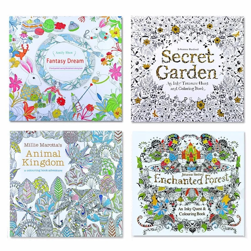 24 Pages Coloring Book verity flora