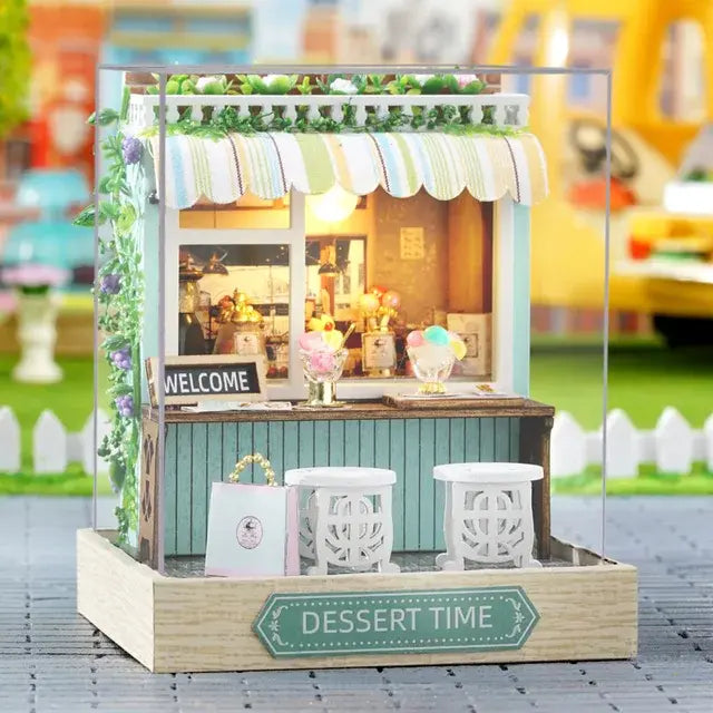 Mini Miniature Doll House DIY Small House Kit Making Room Toys Home Bedroom Decorations With Furniture Wooden Craft DollHouses verity flora